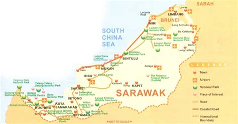 Travel Map of Malaysia: Taman Negara Sarawak National Park