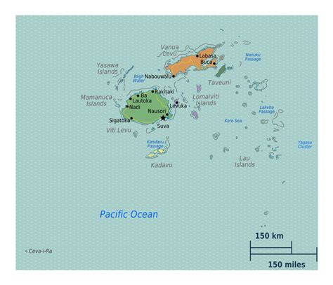 Large detailed regions map of Fiji | Fiji | Oceania | Mapsland | Maps ...