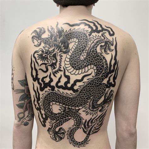 Fire Dragon Tattoo by Kwong Tattoo