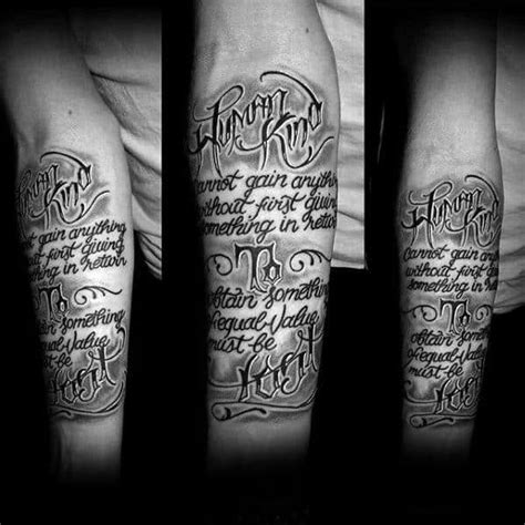 40 Forearm Quote Tattoos For Men - Worded Design Ideas