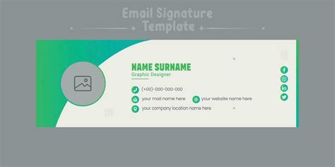 Email Signature Template 25914163 Vector Art at Vecteezy