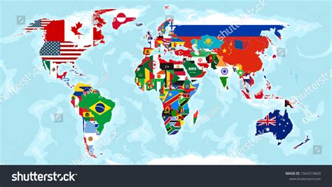 World Map With Country Flags - Alanna Leontyne