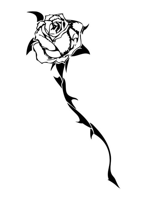 Rose With Thorns Drawing | Free download on ClipArtMag