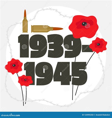 World War II Commemorative Symbol Vector Illustration | CartoonDealer ...