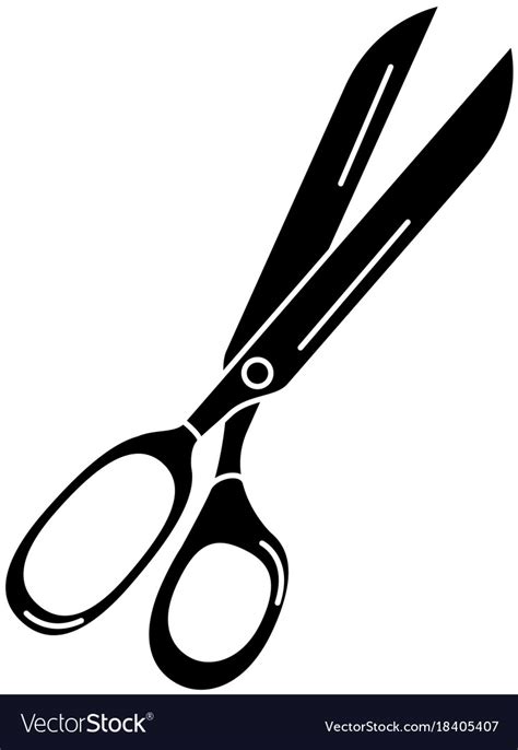 Sewing scissors isolated icon Royalty Free Vector Image