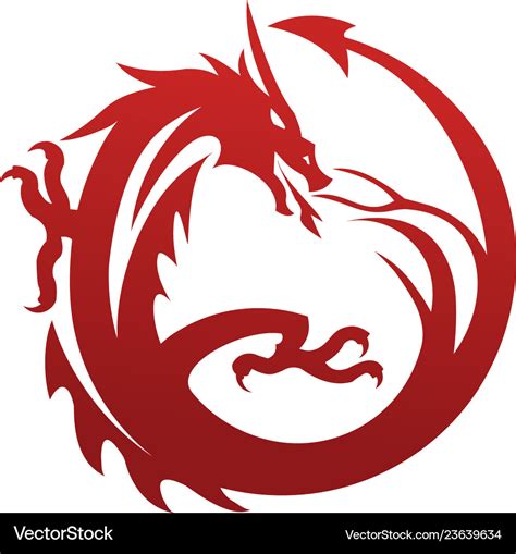 Dragon logo template Royalty Free Vector Image