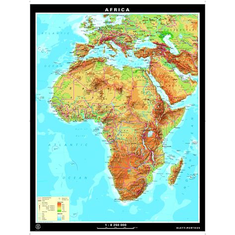 Africa Physical Map - The Map Shop