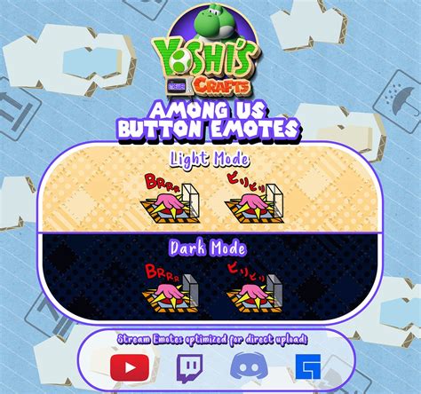 Among Us Emergency Button Emotes for Twitch Discord Facebook - Etsy