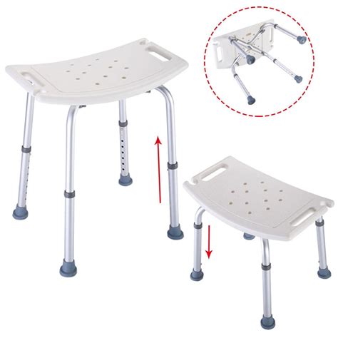 Zimtown Adjustable Elderly Bathtub Bath Shower Seat Chair Bench Stool ...