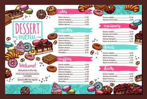 Dessert Menu Background