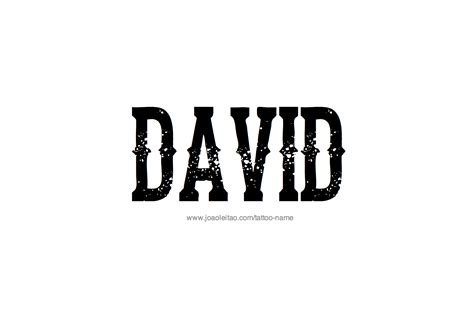 David Name Tattoo Designs