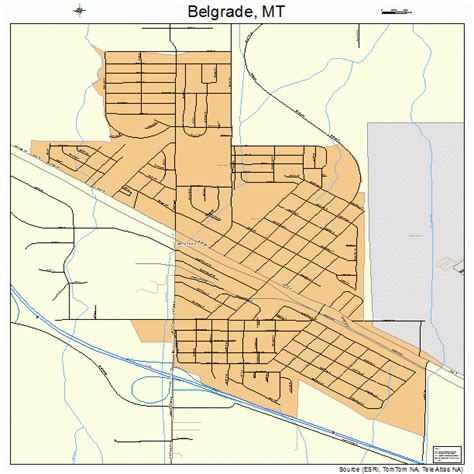 Belgrade Montana Street Map 3004975