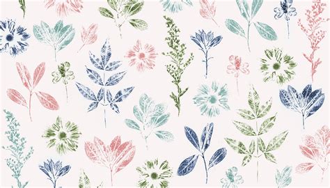 Aesthetic Floral Wallpaper Desktop - Aesthetic Blue And Pink Flowers ...