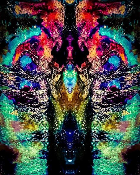 Psychedelic Artwork Trippy Art Modern Spiritual Dark Stock Illustration ...