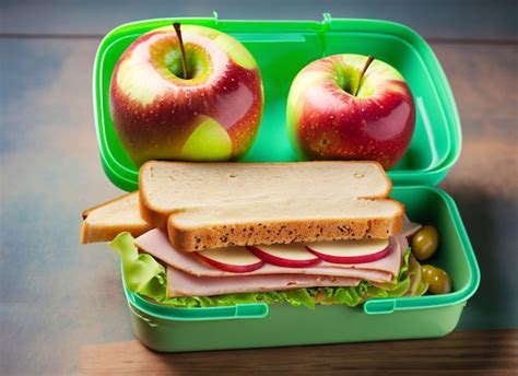 Premium Photo | School lunch box