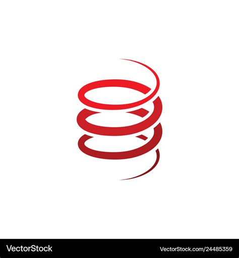 Coil metal steel spring logo icon Royalty Free Vector Image