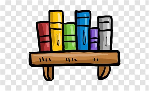 Clip Art Openclipart Bookcase - Bookshelf Cartoon Transparent PNG