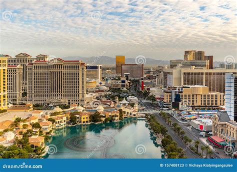 Las Vegas Strip Aerial View Editorial Stock Photo - Image of romantic ...