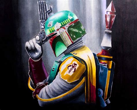 Boba Fett Star Wars Art With TomBow 1500 Colored Pencils — The Art Gear ...