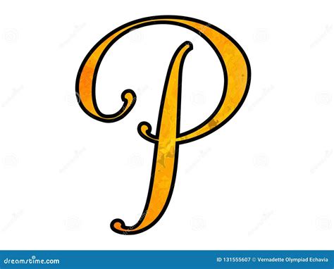 Black and Yellow Colored Letter P Logo Icon Stock Illustration ...