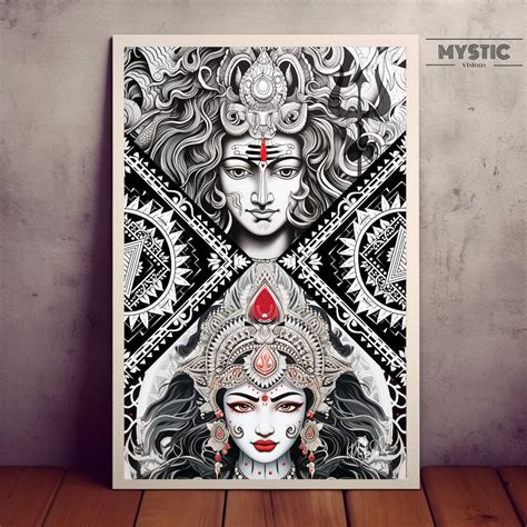 Shiva Shakti Painting, Instant Download,shiva Shakti Poster, Shiva ...