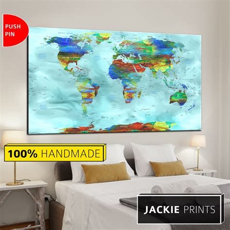 Canvas Art World Map World Map Canvas Wall World Map Full - Etsy