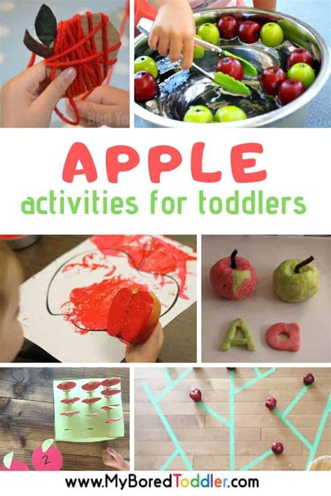 Apple Activities for Toddlers - My Bored Toddler Perfect for Fall!