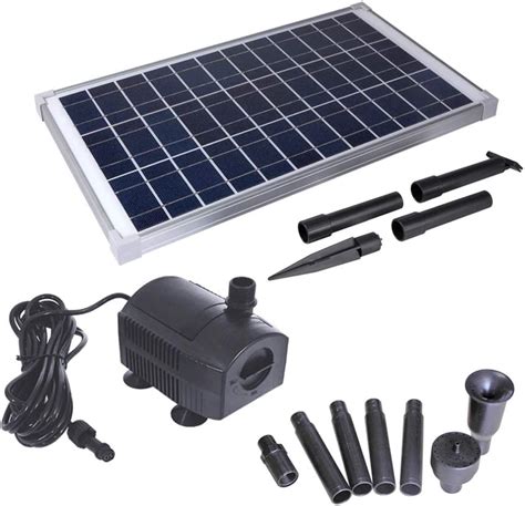 Pond & Fountain Pumps Water Garden Pond Solar Powered Pump 200 LPH ...