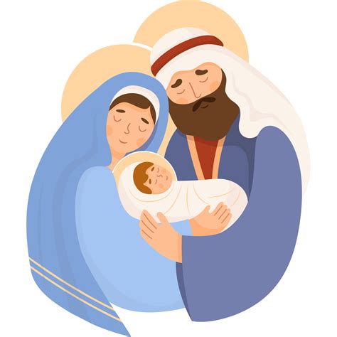 Holy Family. Christmas. Mary, Joseph and baby Jesus Christ 30767026 PNG