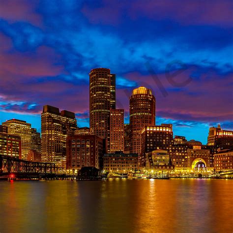 Boston Skyline 4 Photography Art | John Martell Photography