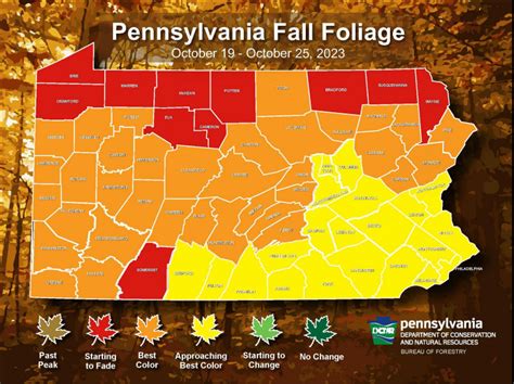 Foliage Map 2024 Pennsylvania Fall - Jessa Luciana