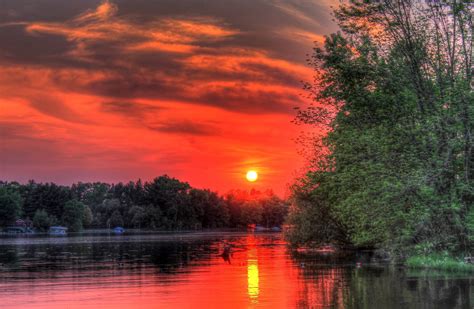 Free photo: Scenic View of Lake during Sunset - Bright, River, Twilight ...