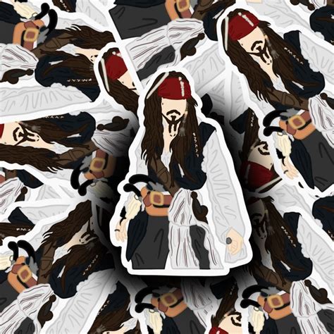 Captain Jack Sparrow Sticker Pack | Jack sparrow, Captain jack, Captain ...