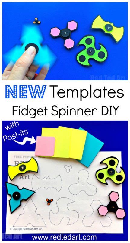 DIY Printable Fidget Spinner Template (without bearings) - Red Ted Art ...