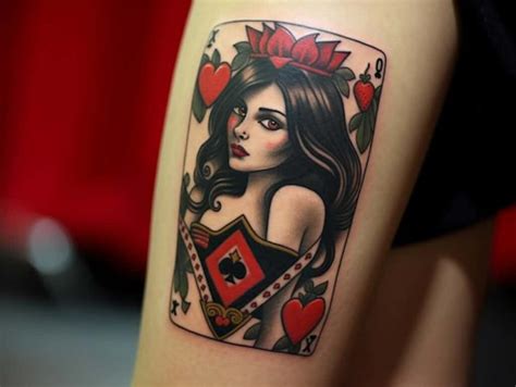 Queen of Hearts Tattoo Meaning: Symbolism and Designs