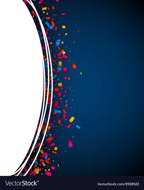 Blue background with confetti Royalty Free Vector Image