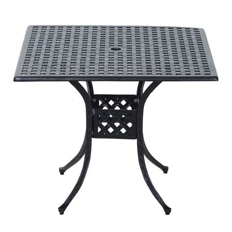 Square Iron Outdoor Patio Table Cast Aluminum Square Patio Table - The ...