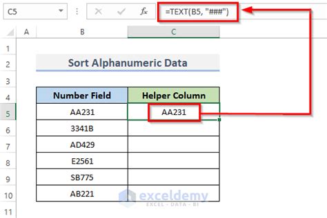 How to Sort Alphanumeric Data in Excel - 2 Steps - ExcelDemy