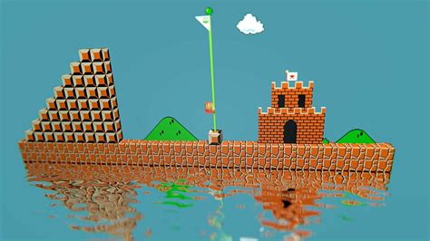 HD wallpaper: Mario, Super Mario, 3D, Castle, Nintendo, Water ...