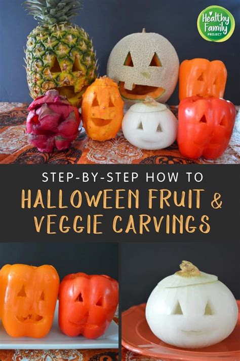 How To Make Halloween Fruit and Vegetable Carvings | Healthy Family Project