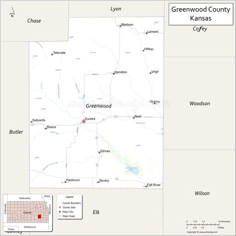 Map of Greenwood County, Kansas - Where is Located, Cities, Population ...