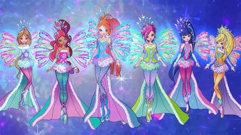 Winx Club 8 - CRYSTAL SIRENIX Transformation - Winx Club All