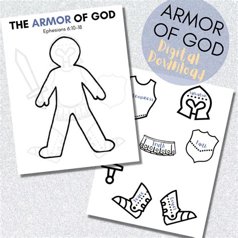 Armor of God Printable Bible Study Kids Armor of God Craft - Etsy