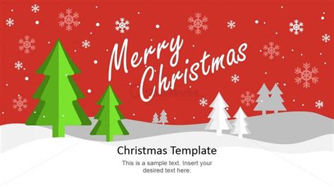 Merry Christmas Card Design Slide - SlideModel