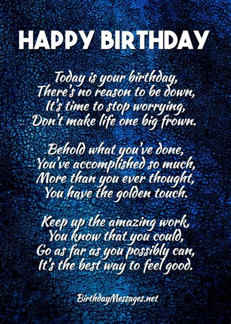 Inspirational Birthday Poems - Uplifting Birthday Quotes