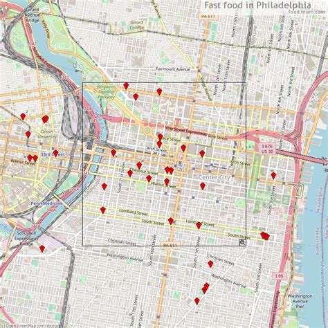 Fast food Philadelphia - Map