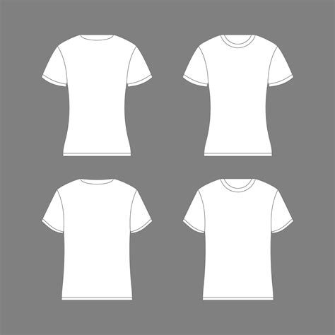 Tshirt Outline White Template 22800783 Vector Art at Vecteezy