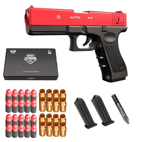 Buy Glock & M1911 Shell Ejection Soft Bullet Toy ,Soft Bullet with Ammo ...