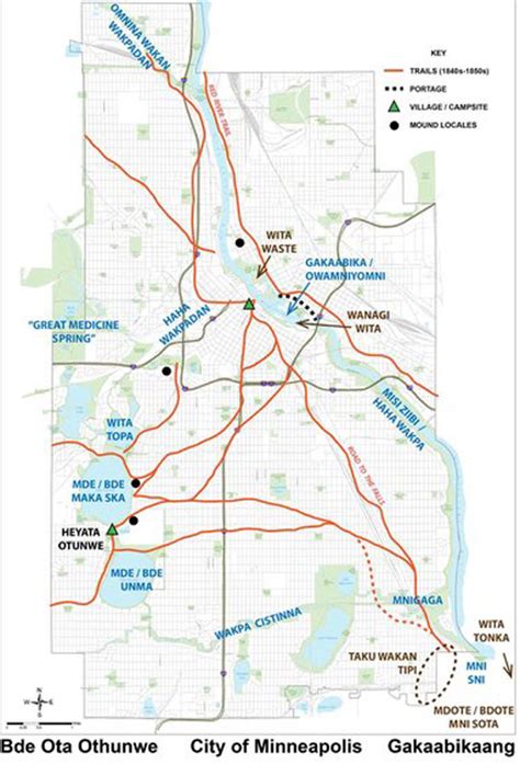 Map Monday: Dakota and Ojibwe Map of Minneapolis | streets.mn