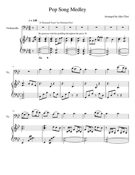 Pop Piano Sheet Music